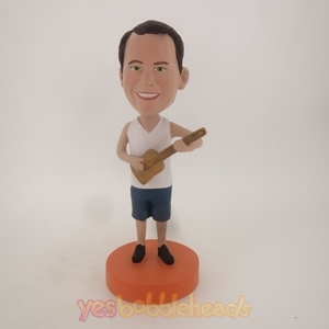 Picture of Custom Bobblehead Doll: Beach Acoustic Guitar Player Man