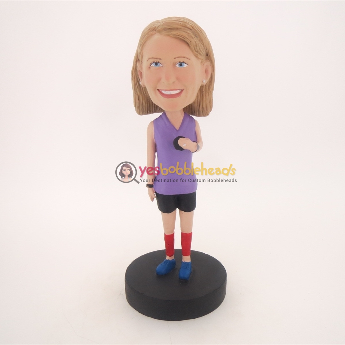 Picture of Custom Bobblehead Doll: Girl Holding a Small Ball