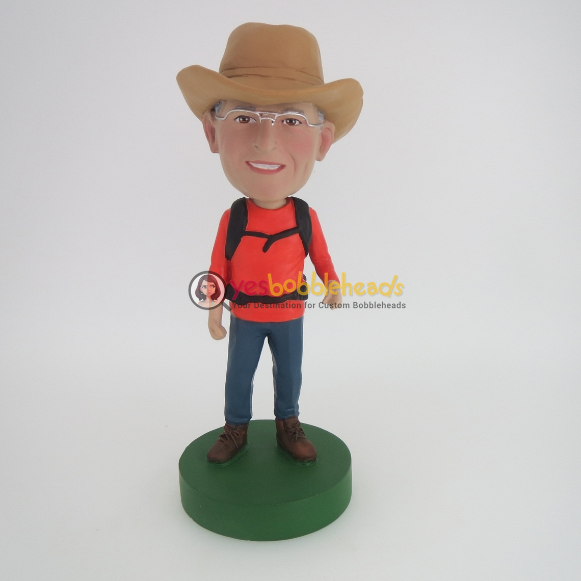 Picture of Custom Bobblehead Doll: Cowboy And Backpack