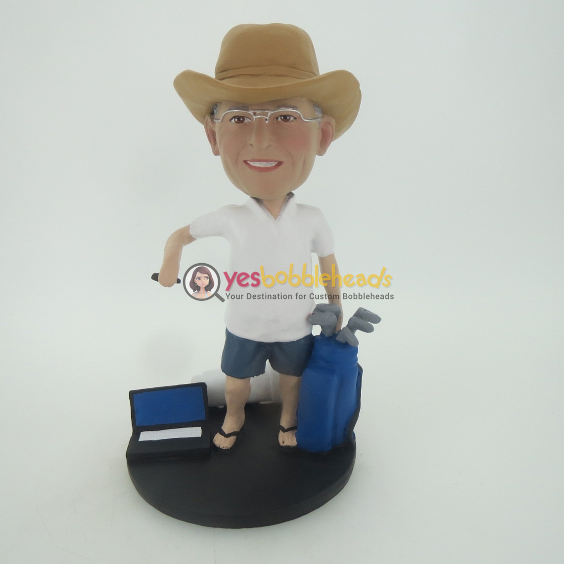 Picture of Custom Bobblehead Doll: Cowboy And Golf Club