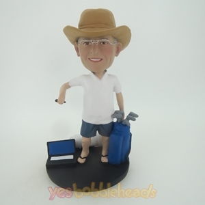 Picture of Custom Bobblehead Doll: Cowboy And Golf Club