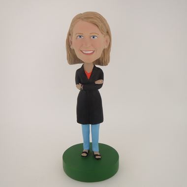 Custom Bobblehead Doll: Black Clothes Girl - Custom Bobbleheads ...