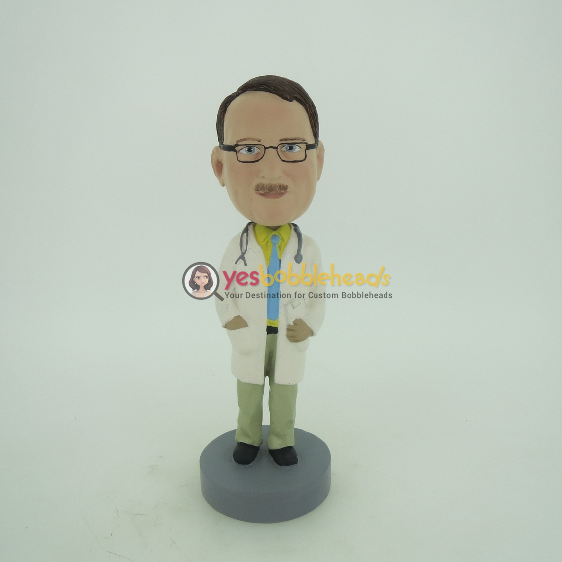 Picture of Custom Bobblehead Doll: Hands In Lab Coat Male Doctor