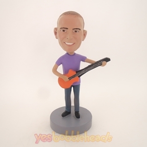 Picture of Custom Bobblehead Doll: Male Acoustic Guitar Player 