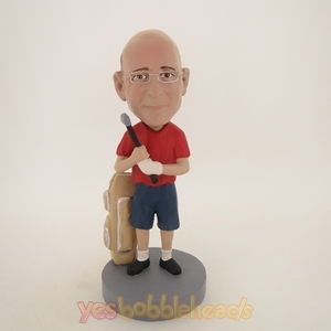 Picture of Custom Bobblehead Doll: Male Golfer In Shorts