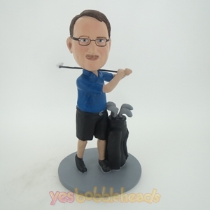 Picture of Custom Bobblehead Doll: Male Golfer Mid Swing