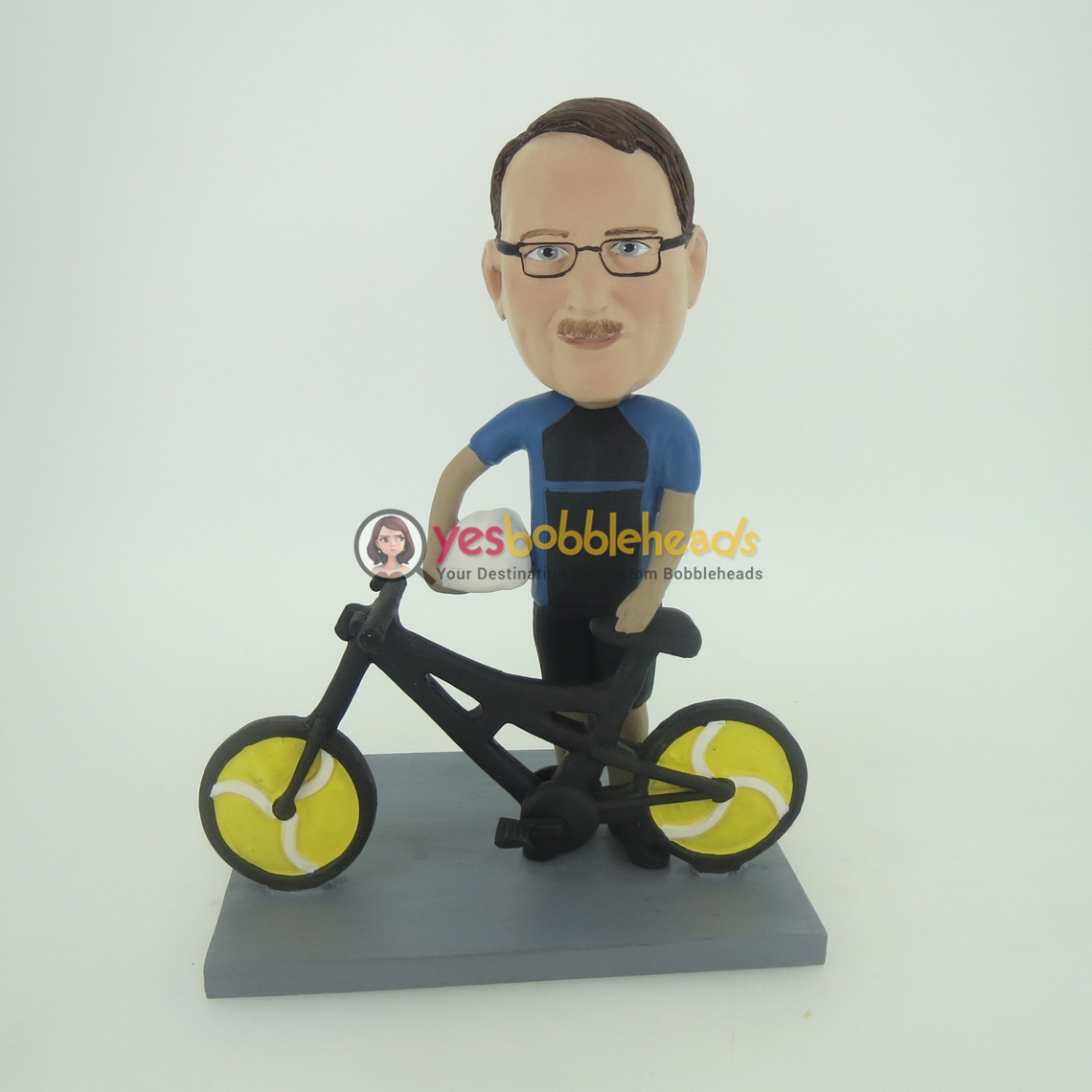 Picture of Custom Bobblehead Doll: Man And Bicycle