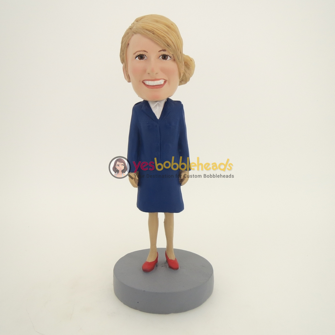 Picture of Custom Bobblehead Doll: Blue Suit Woman