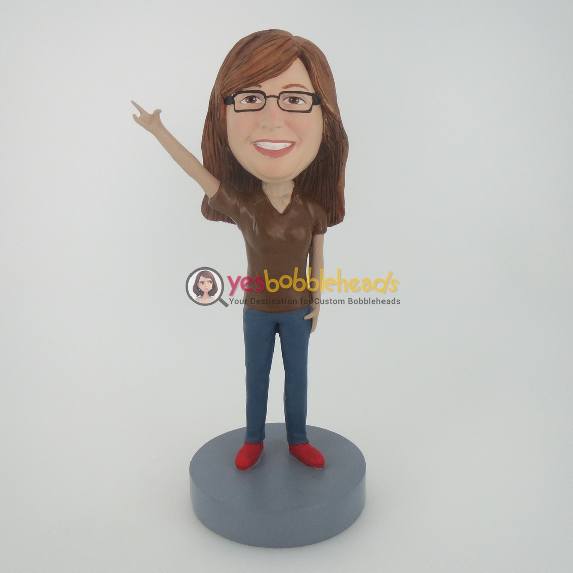 Picture of Custom Bobblehead Doll: Brown Sleeves Woman