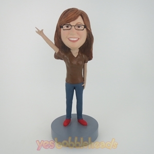 Picture of Custom Bobblehead Doll: Brown Sleeves Woman