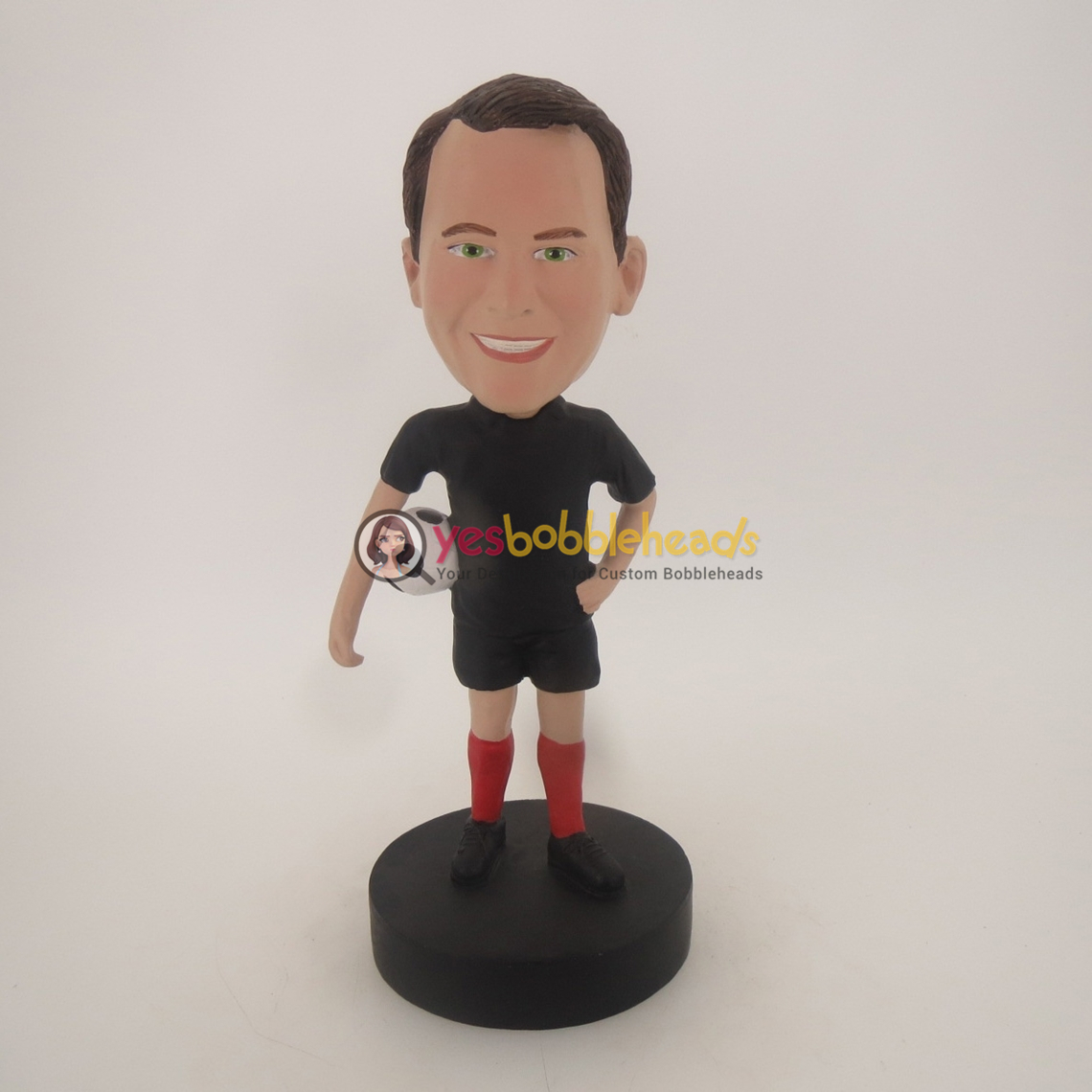 Picture of Custom Bobblehead Doll: Man Holding Soccer