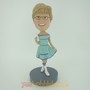 Picture of Custom Bobblehead Doll: Dress Girl with Handbag