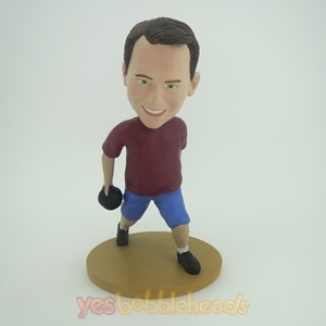 Picture of Custom Bobblehead Doll: Man Playing Bowling