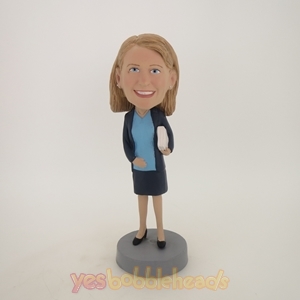 Picture of Custom Bobblehead Doll: Female Teacher with Book