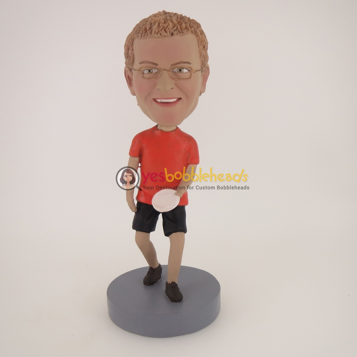 Picture of Custom Bobblehead Doll: Man With Frisbee