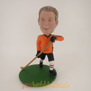 Picture of Custom Bobblehead Doll: Man With Hockey Stick