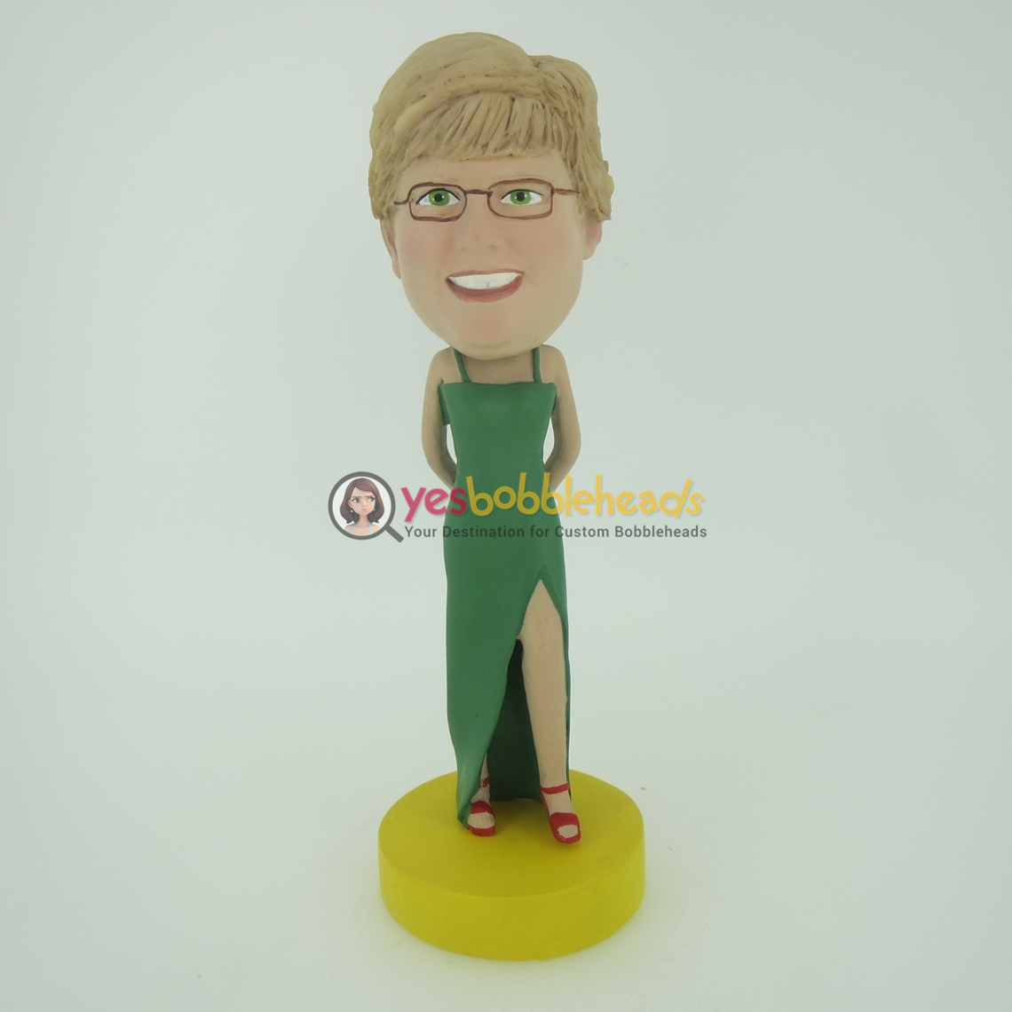 Picture of Custom Bobblehead Doll: Green Longuette Woman