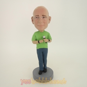 Picture of Custom Bobblehead Doll: Man With Microphone
