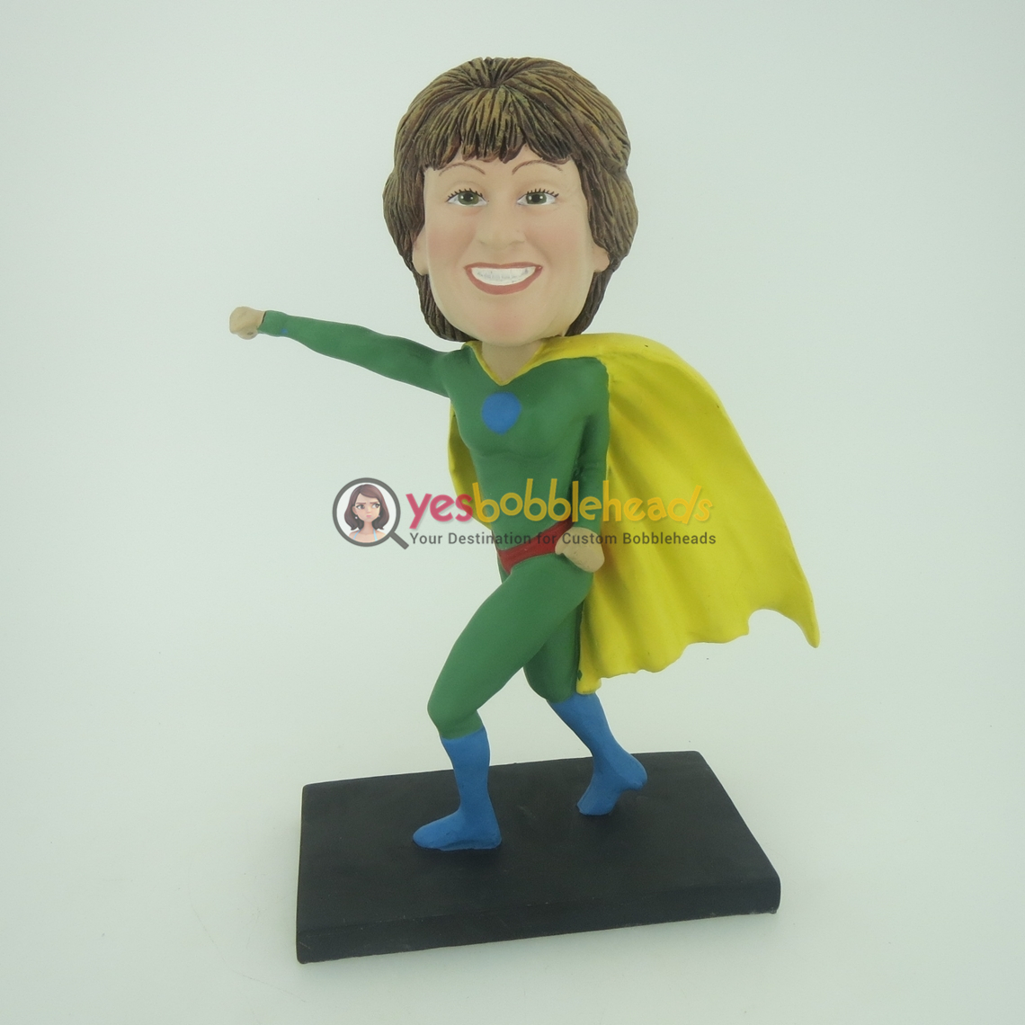 Picture of Custom Bobblehead Doll: Green Superwoman