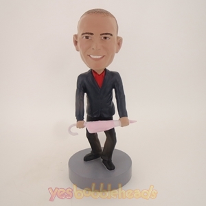 Picture of Custom Bobblehead Doll: Man With Umbrella