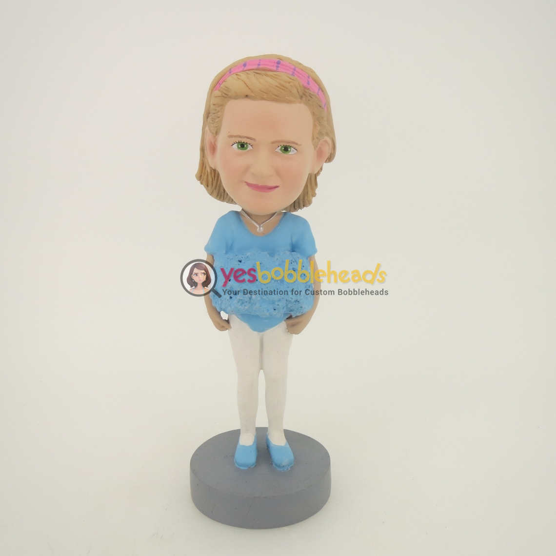 Picture of Custom Bobblehead Doll: Light Blue Clothes Girl