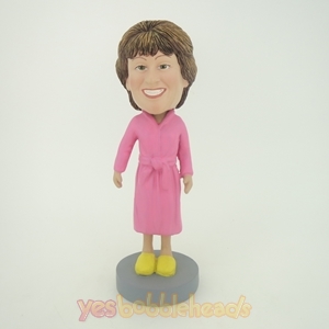 Picture of Custom Bobblehead Doll: Pink Bathrobe Woman