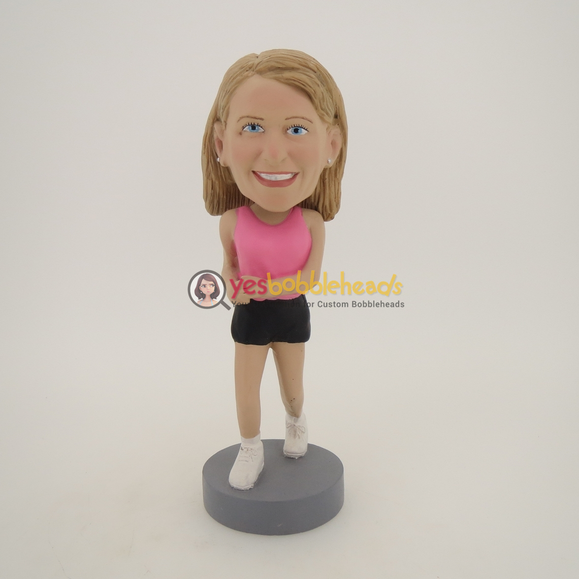 Picture of Custom Bobblehead Doll: Pink Jogging Girl