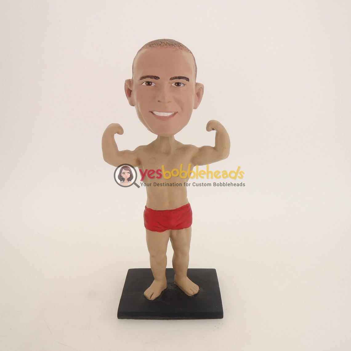 Picture of Custom Bobblehead Doll: Muscle Man With Hands Up