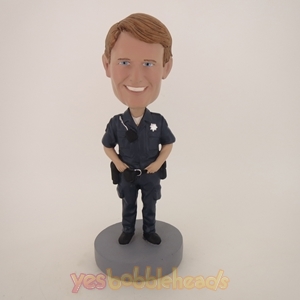 Picture of Custom Bobblehead Doll: Police Officer With Walkie Talkie