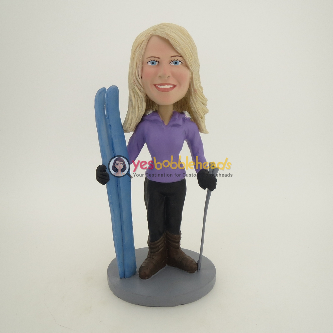 Picture of Custom Bobblehead Doll: Standing Skiing Woman