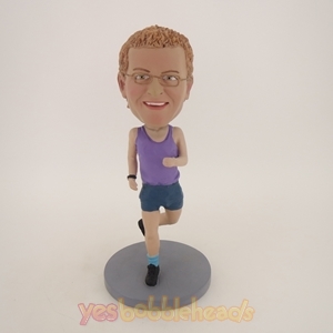 Picture of Custom Bobblehead Doll: Running Man With Purple Vest
