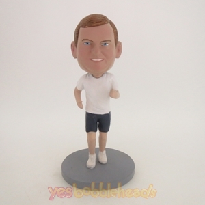 Picture of Custom Bobblehead Doll: Running Man With White Short Sleeve