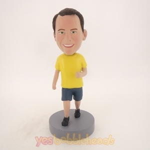 Picture of Custom Bobblehead Doll: Running Man With Yellow Short Sleeve