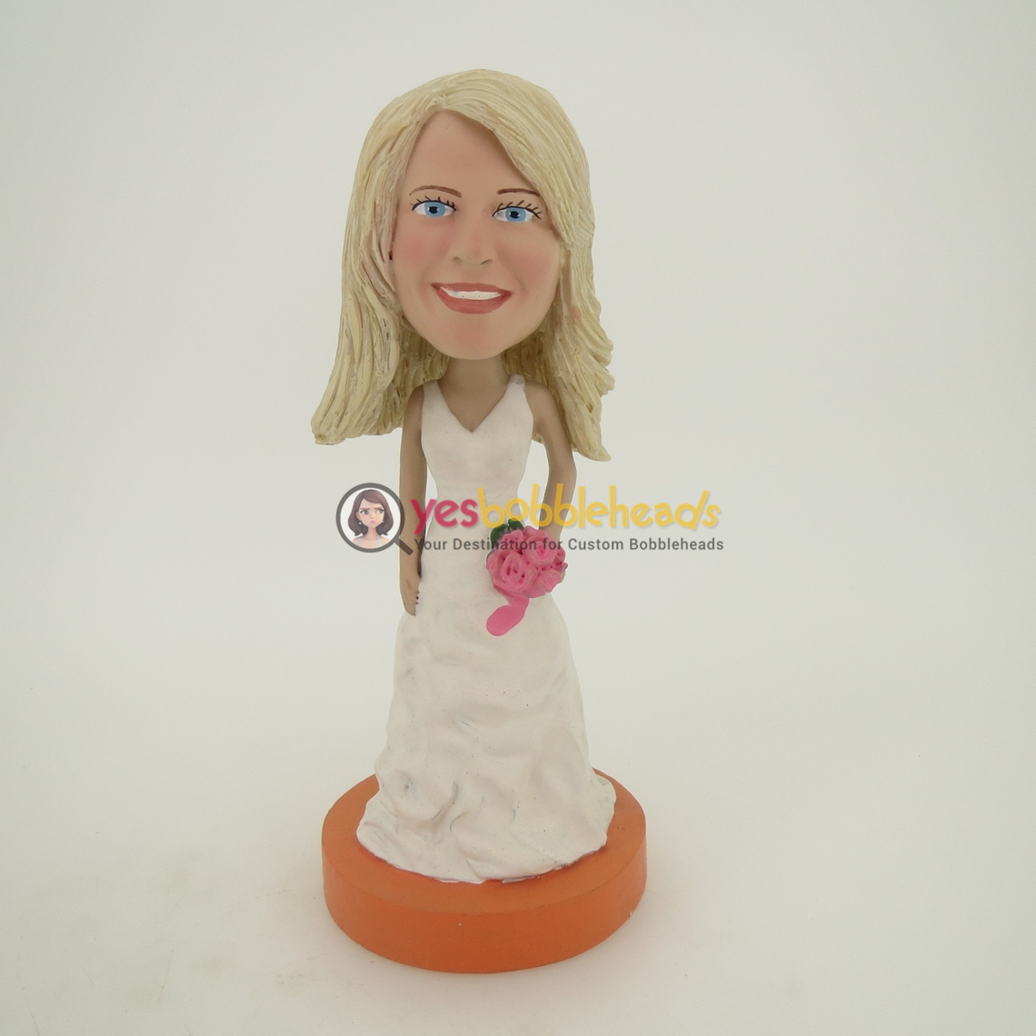 Picture of Custom Bobblehead Doll: White Wedding Dress Girl