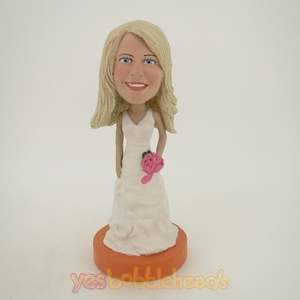 Picture of Custom Bobblehead Doll: White Wedding Dress Girl