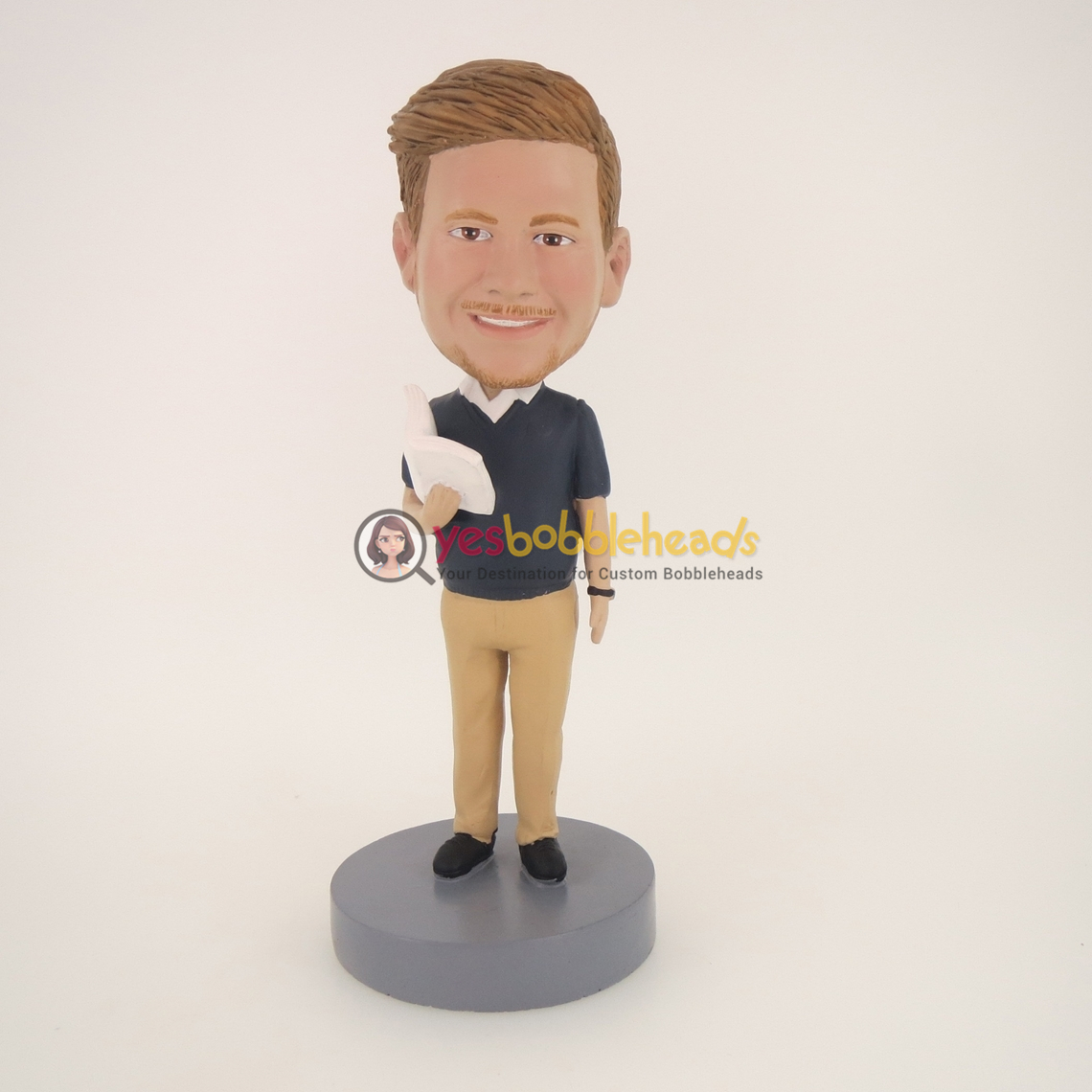 Picture of Custom Bobblehead Doll: Standing Reading Man