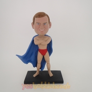 Picture of Custom Bobblehead Doll: Superhero With Cape Male