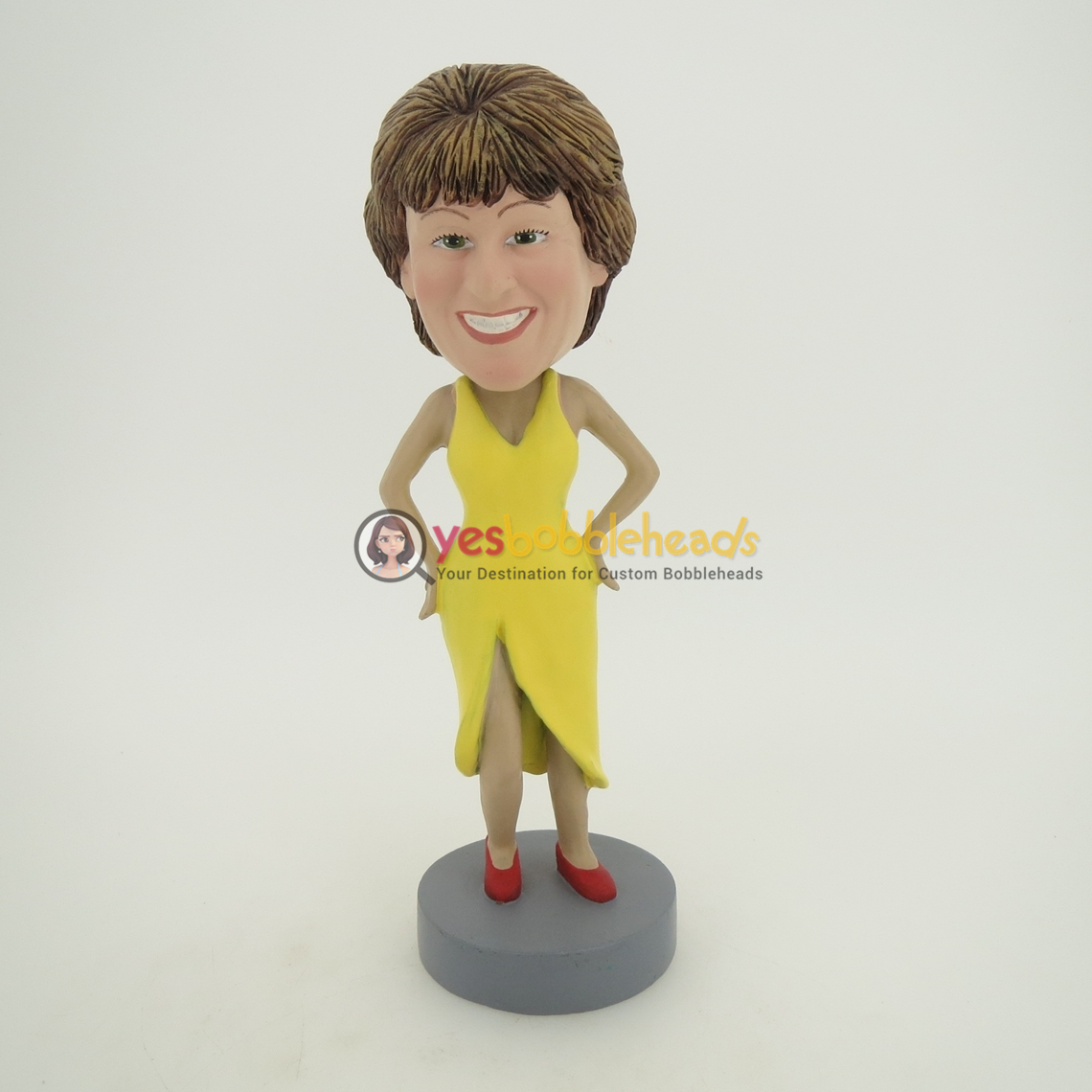 Picture of Custom Bobblehead Doll: Yellow Dress Woman