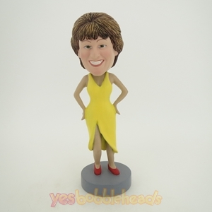 Picture of Custom Bobblehead Doll: Yellow Dress Woman