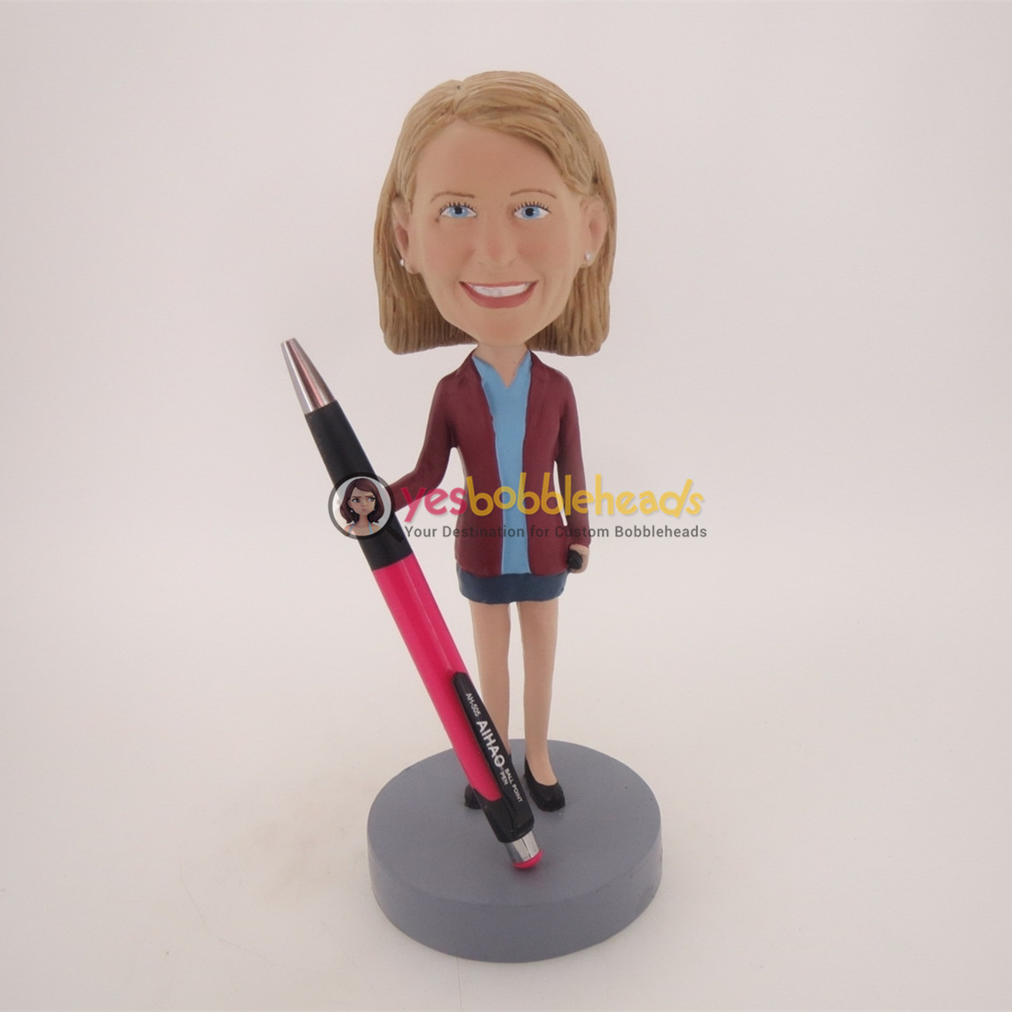 Picture of Custom Bobblehead Doll: Brown Suit Girl