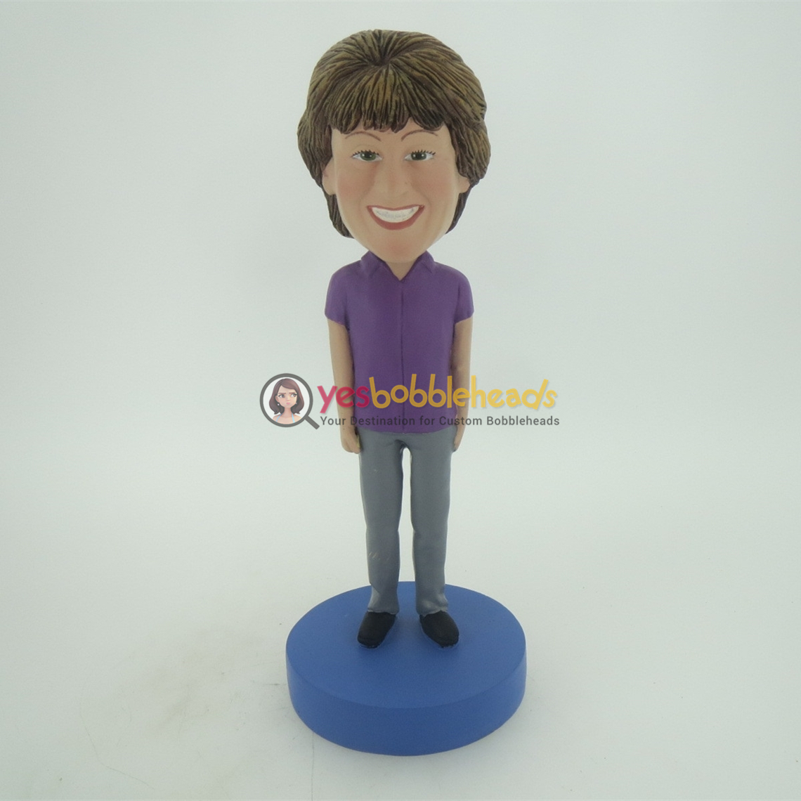 Picture of Custom Bobblehead Doll: Purple Suit Woman