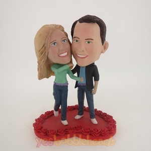 Picture of Custom Bobblehead Doll: Couple On Heart