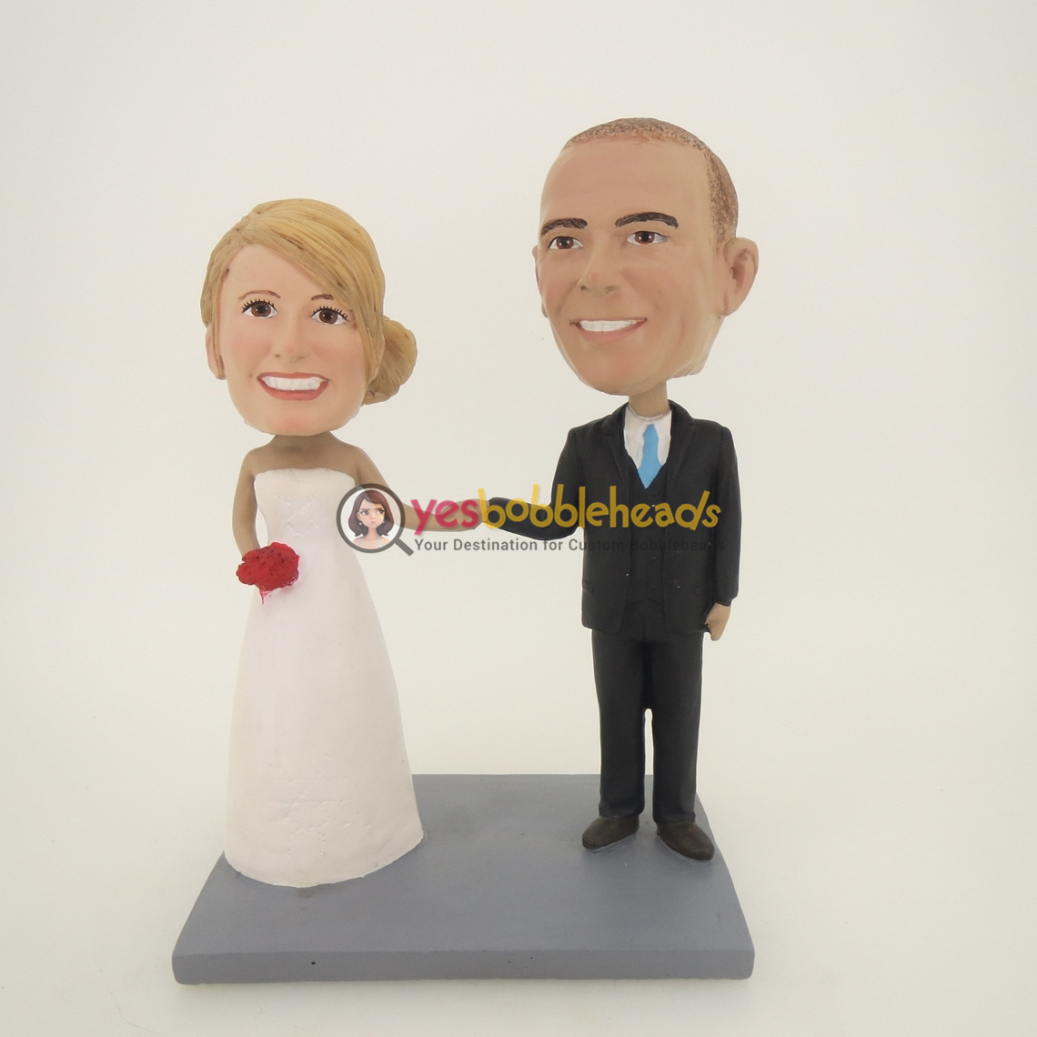 Picture of Custom Bobblehead Doll: Hand In Hand Wedding