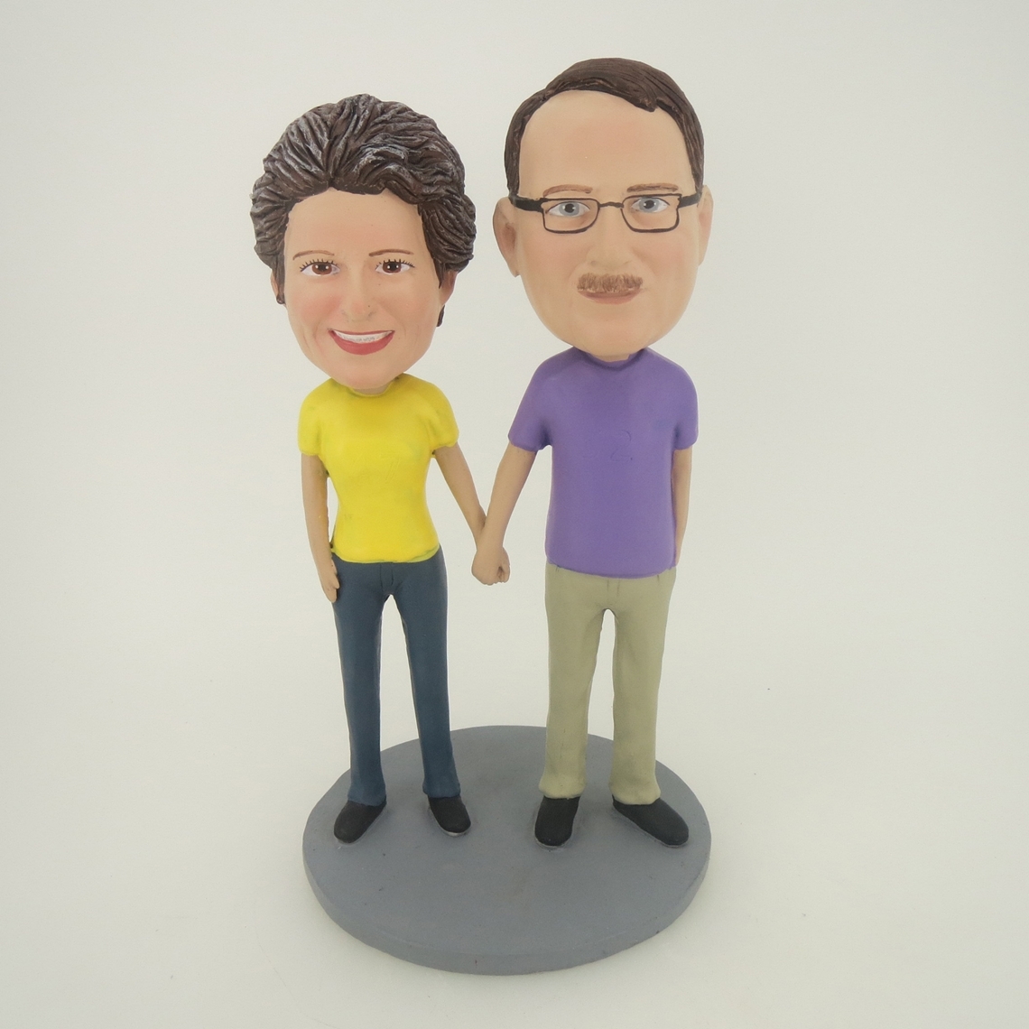 Picture of Custom Bobblehead Doll: Holding Hands Man And Woman