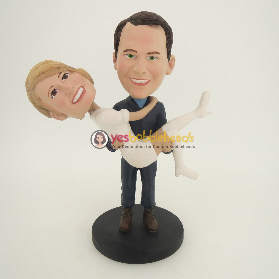 Picture of Custom Bobblehead Doll: Man Holding Woman
