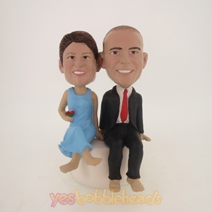 Picture of Custom Bobblehead Doll: Stone Sitting Couple