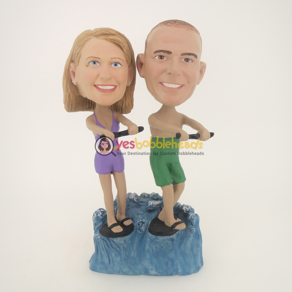 Picture of Custom Bobblehead Doll: Surfing Couple