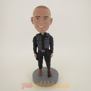 Picture of Custom Bobblehead Doll: Armed Policeman