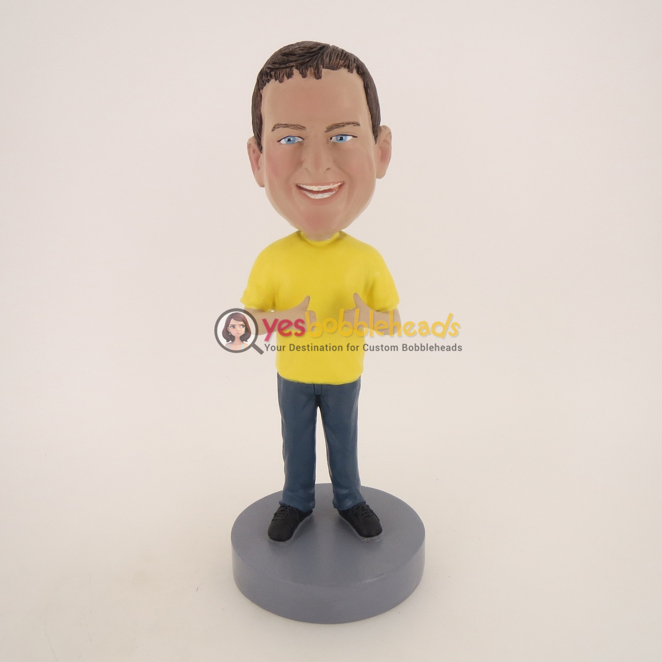 Picture of Custom Bobblehead Doll: Big Boy Thumbs Up Happily