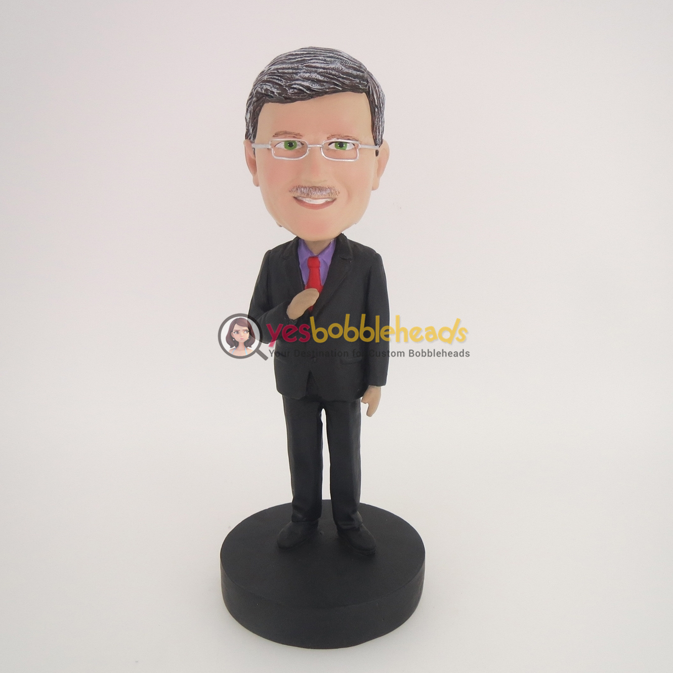 Picture of Custom Bobblehead Doll: Business Man Holding Tie